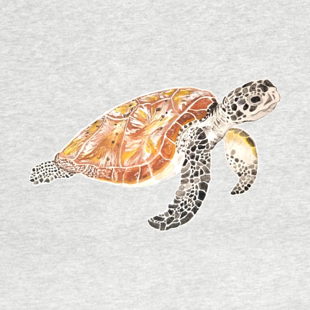 Sea Turtle Watercolor by wyckedguitarist